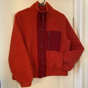 Burnt Sienna fleece jacket